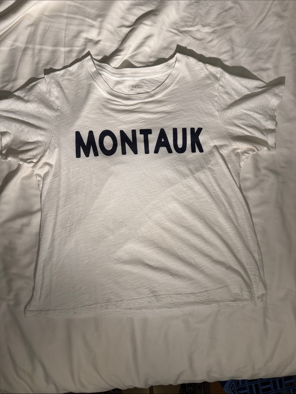 J Crew Montauk White Graphic Tee